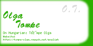 olga tompe business card